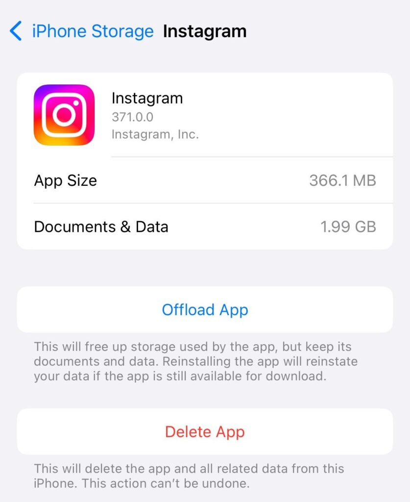 clear cache to fix instagram ai chat not showing
