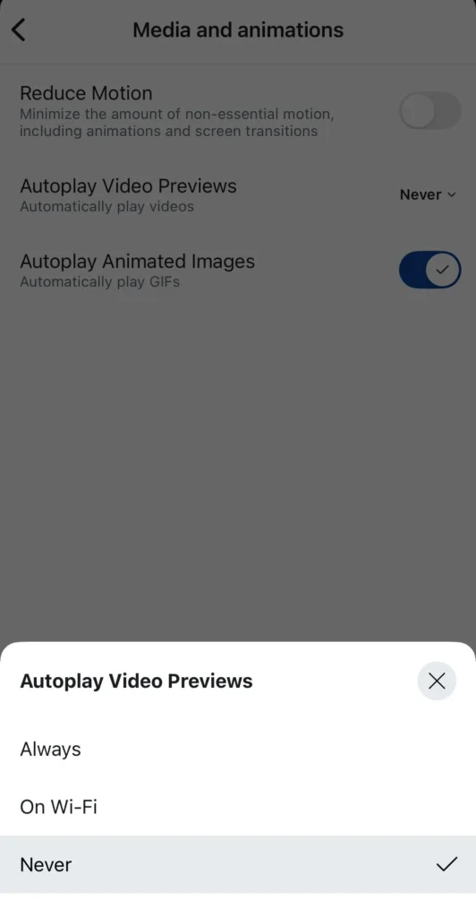 disable autoplay video previews reddit