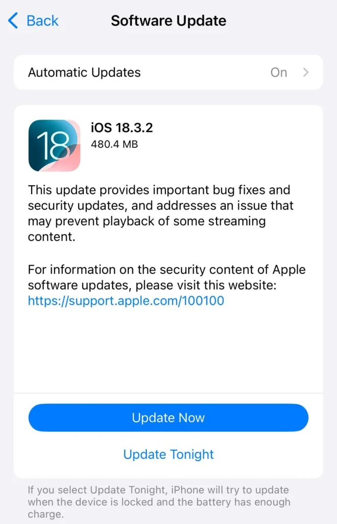 updating iOS