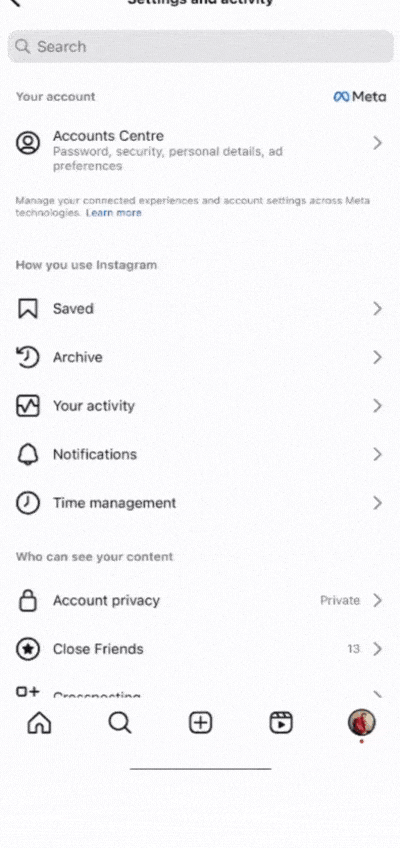 disabling personalized ads on Instagram