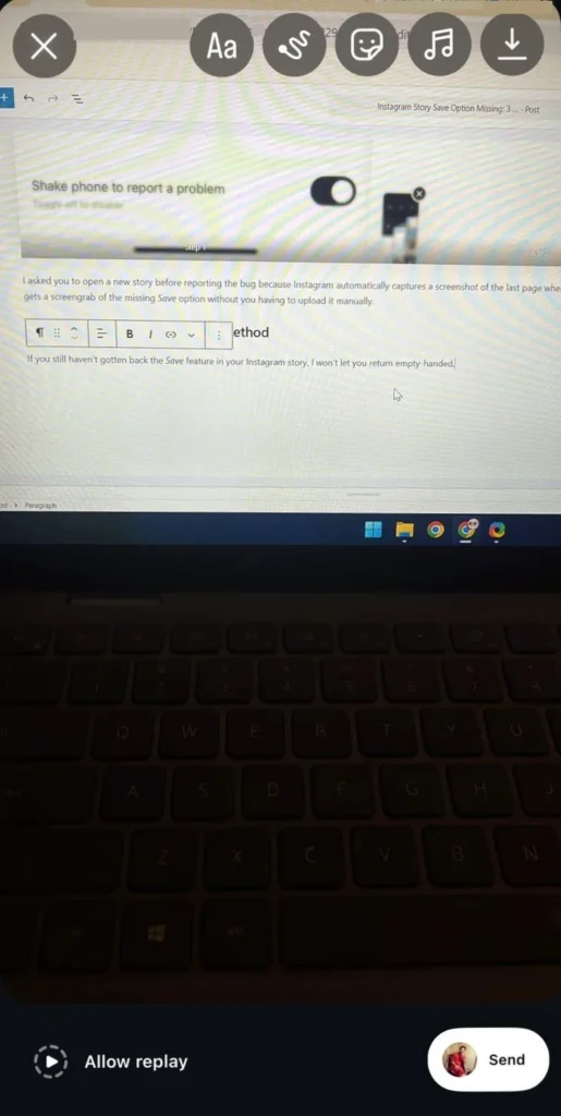 save instagram story
