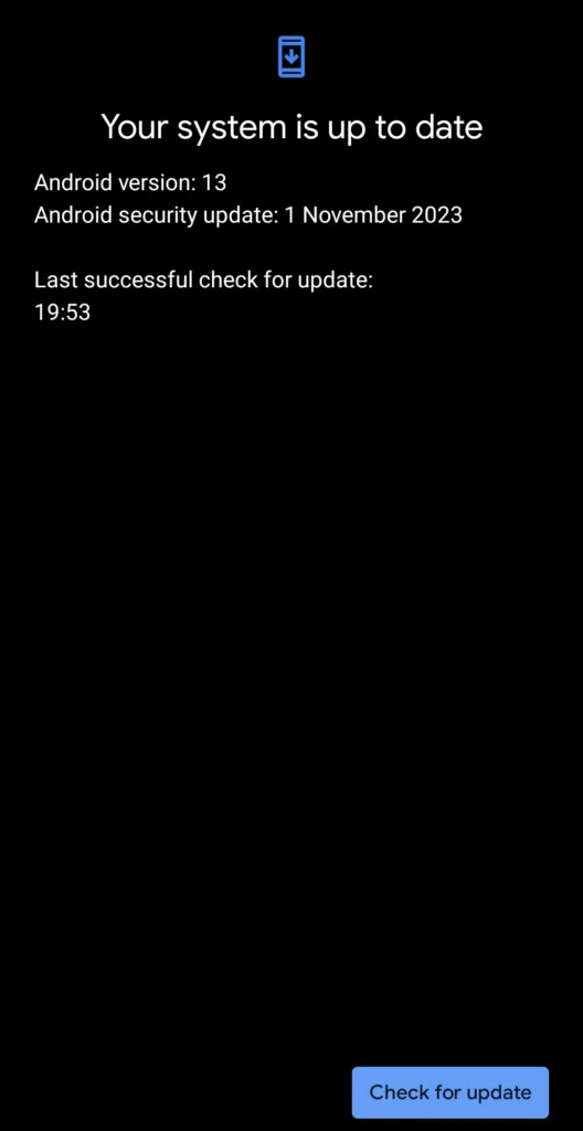 update android version