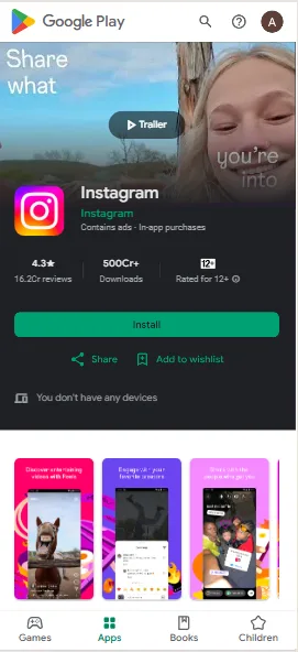 instagram update