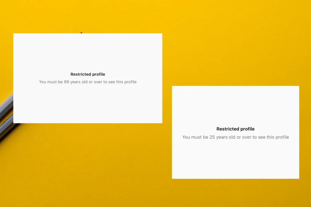 instagram age restricted profile