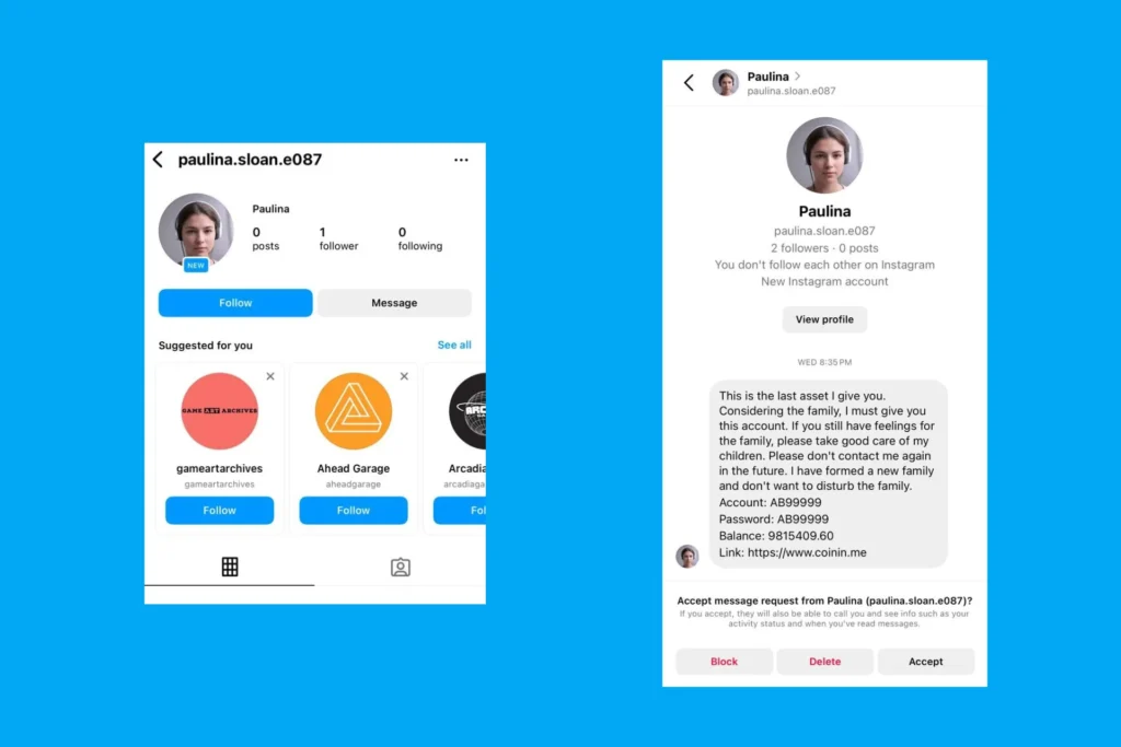 instagram dm scam